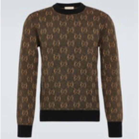NWOT Gucci GG jacquard wool sweater - Picture 4 of 11